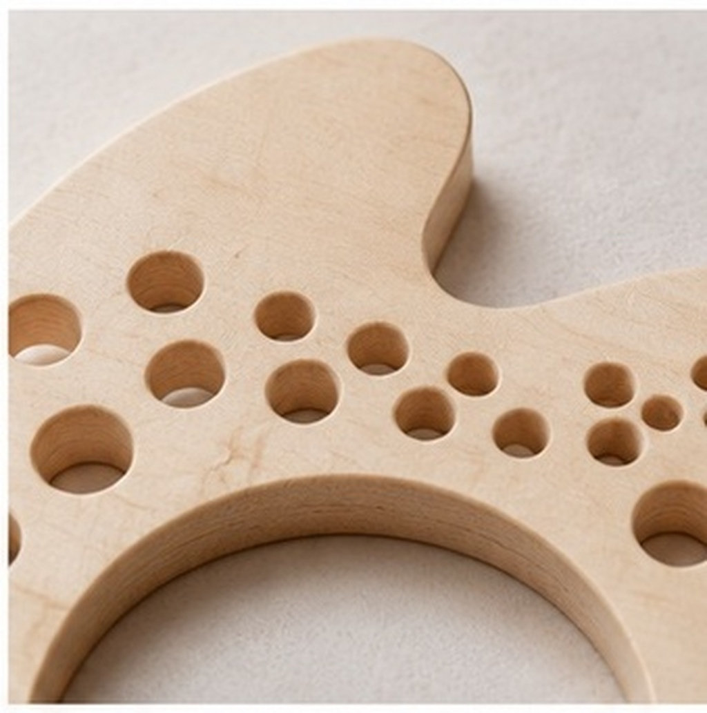 Paint Brush - 6 stuks houten penseelhouder met droogstandaard,
