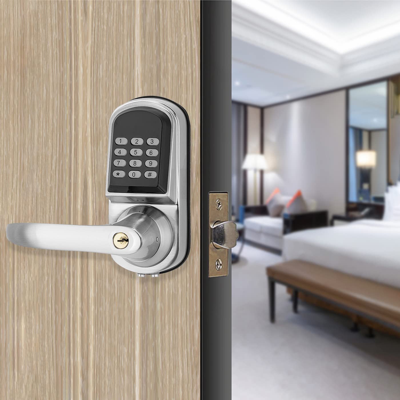 Door Lock - Hoogwaardig combinatieslot met zinklegering handvat TTlock