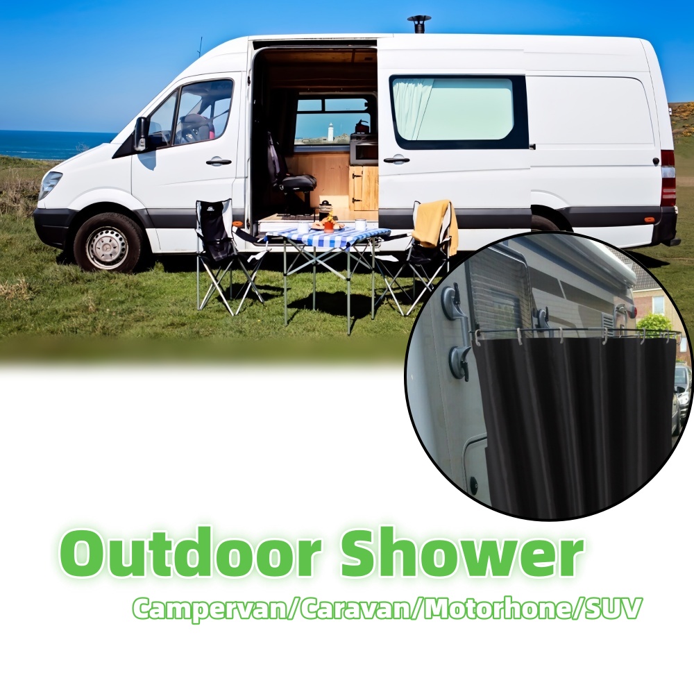 Curtain Rods - Outdoor Camping Douchegordijn Met Zuignappen Staaf