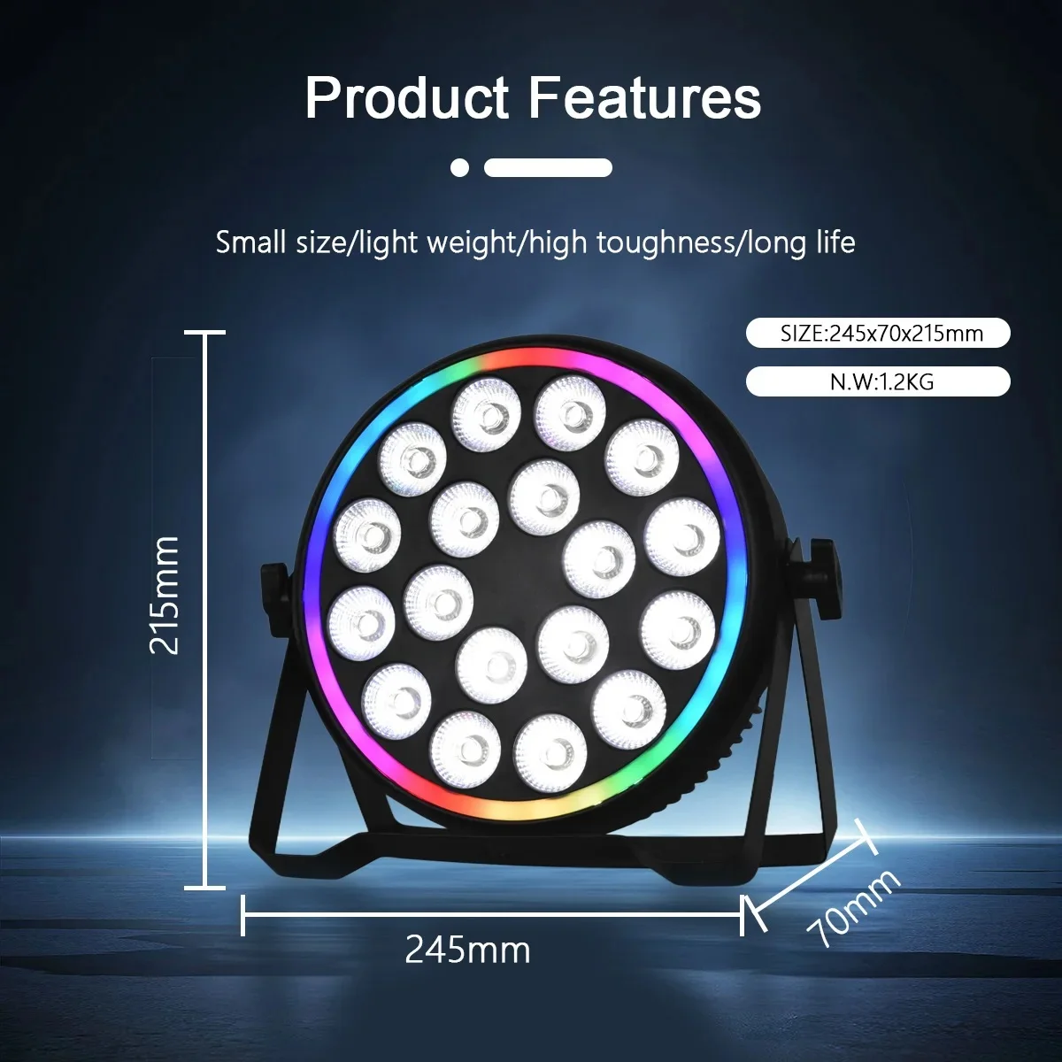 Led Strip Lights - 180W RGBW 4-in-1 LED Par-lampen met