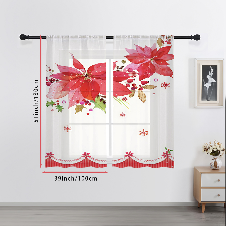 2 stuks kerstgordijnen van doo - Curtain Rods recensie en prijs