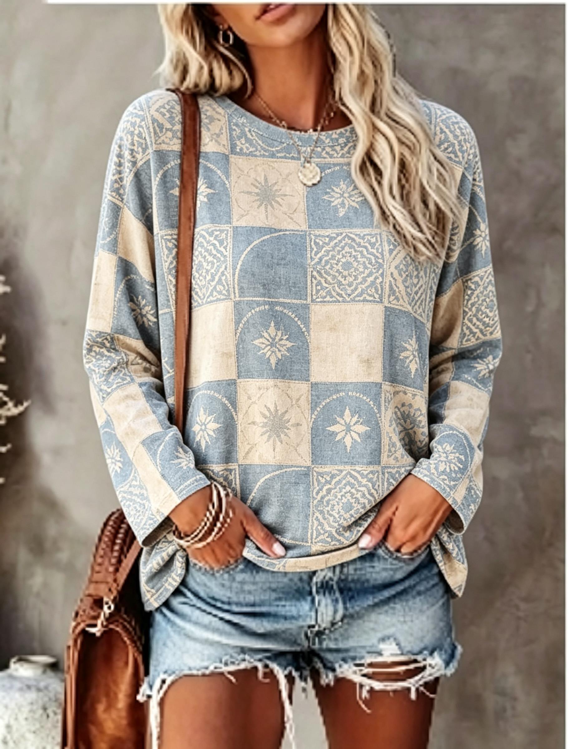 Dames T-shirt met lange mouwen - Wallpaper recensie en prijs