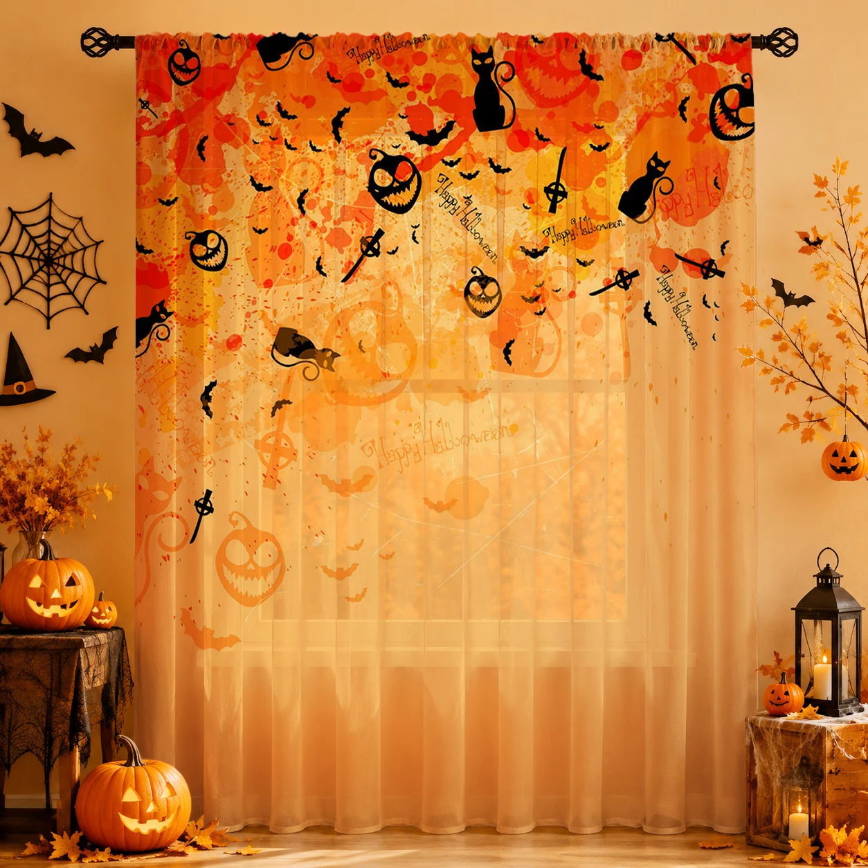 1 Stuk Spookachtig Halloween T - Curtain Rods recensie en prijs