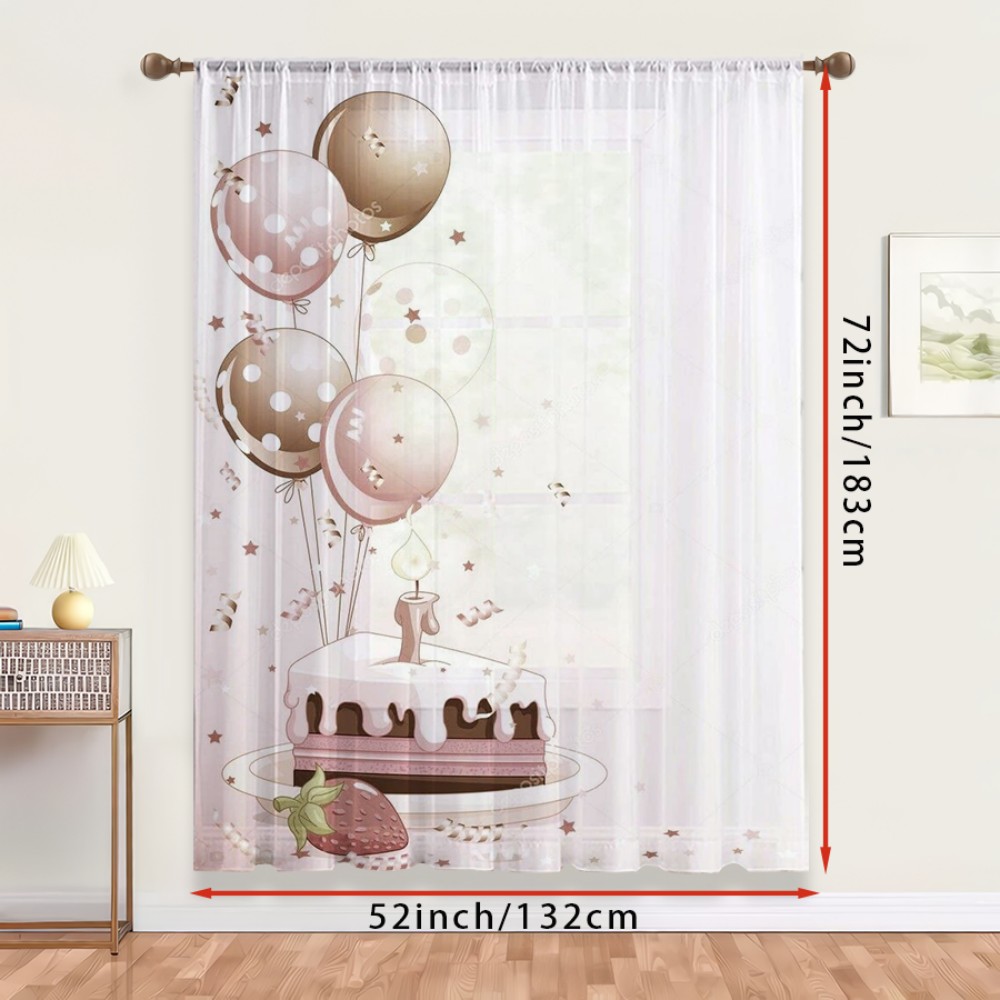 1 stuk transparant gordijn met - Curtain Rods recensie en prijs