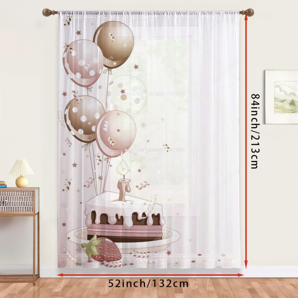 1 stuk transparant gordijn met - Curtain Rods recensie en prijs