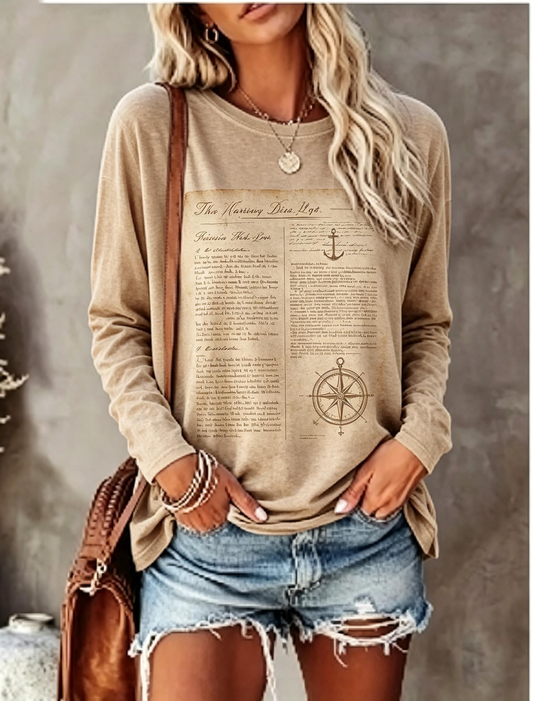Dames T-shirt met lange mouwen - Wallpaper recensie en prijs